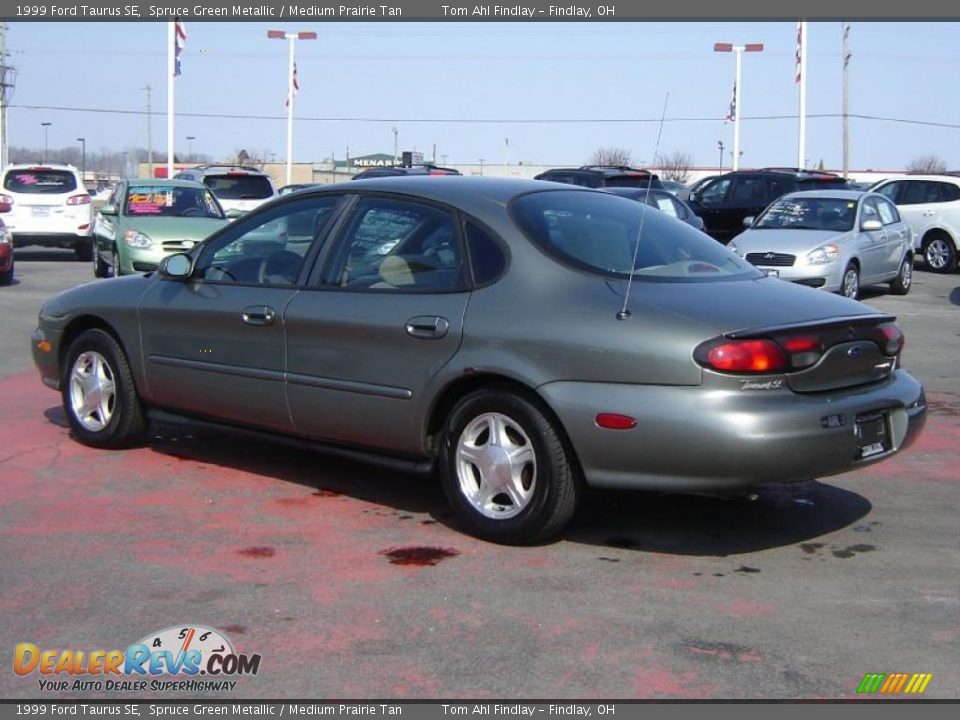 1999 Ford Taurus SE Spruce Green Metallic / Medium Prairie Tan Photo #3
