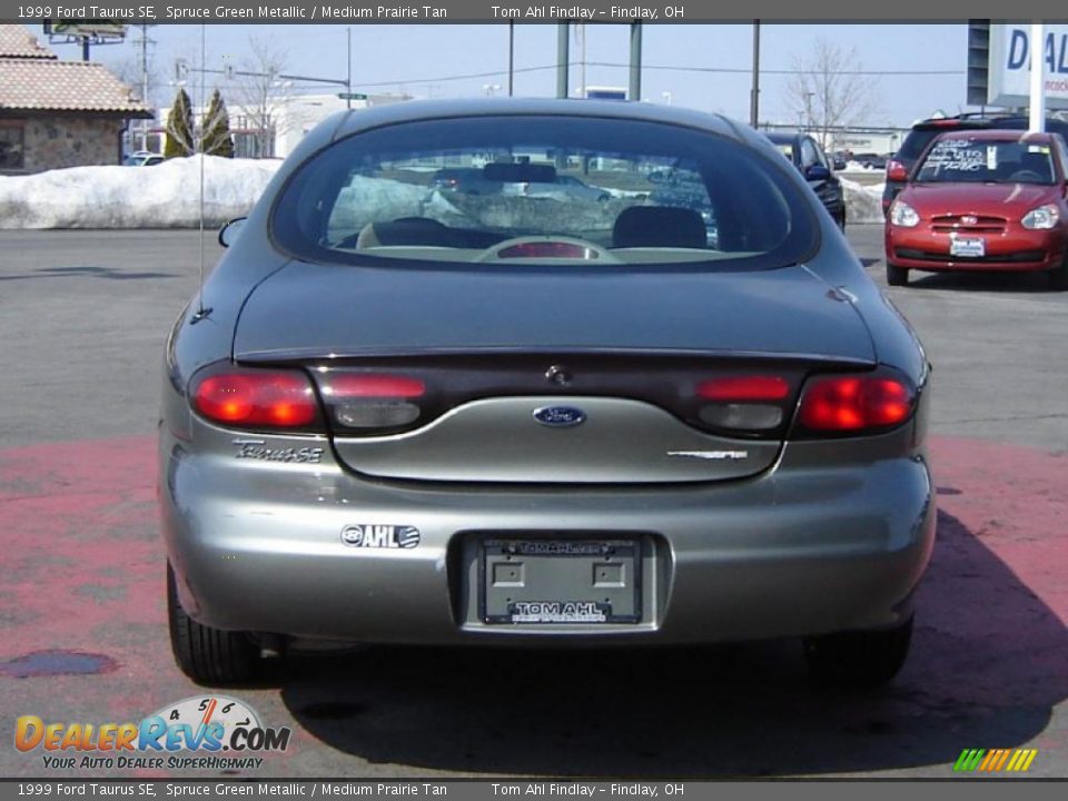 1999 Ford Taurus SE Spruce Green Metallic / Medium Prairie Tan Photo #4