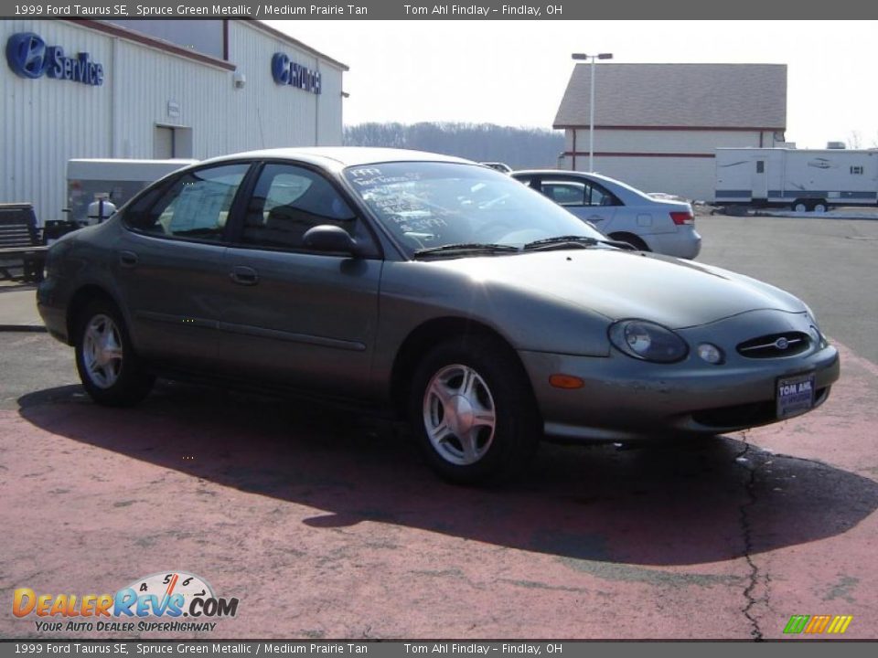 1999 Ford Taurus SE Spruce Green Metallic / Medium Prairie Tan Photo #7
