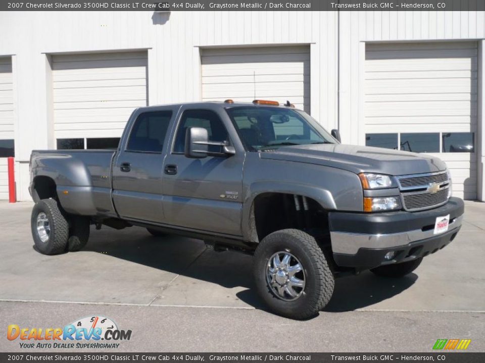 2007 Chevrolet Silverado 3500HD Classic LT Crew Cab 4x4 Dually Graystone Metallic / Dark Charcoal Photo #1