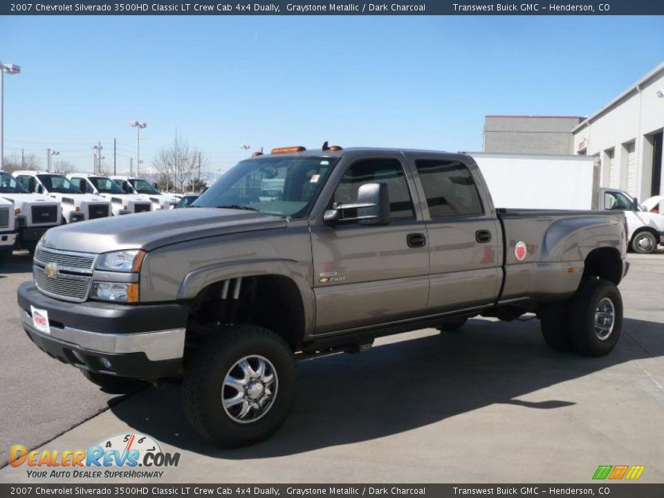 2007 Chevrolet Silverado 3500HD Classic LT Crew Cab 4x4 Dually Graystone Metallic / Dark Charcoal Photo #3