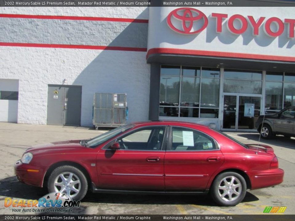 2002 Mercury Sable LS Premium Sedan Matador Red Metallic / Medium Graphite Photo #2