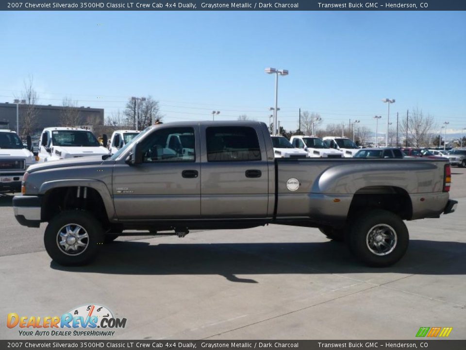 2007 Chevrolet Silverado 3500HD Classic LT Crew Cab 4x4 Dually Graystone Metallic / Dark Charcoal Photo #4