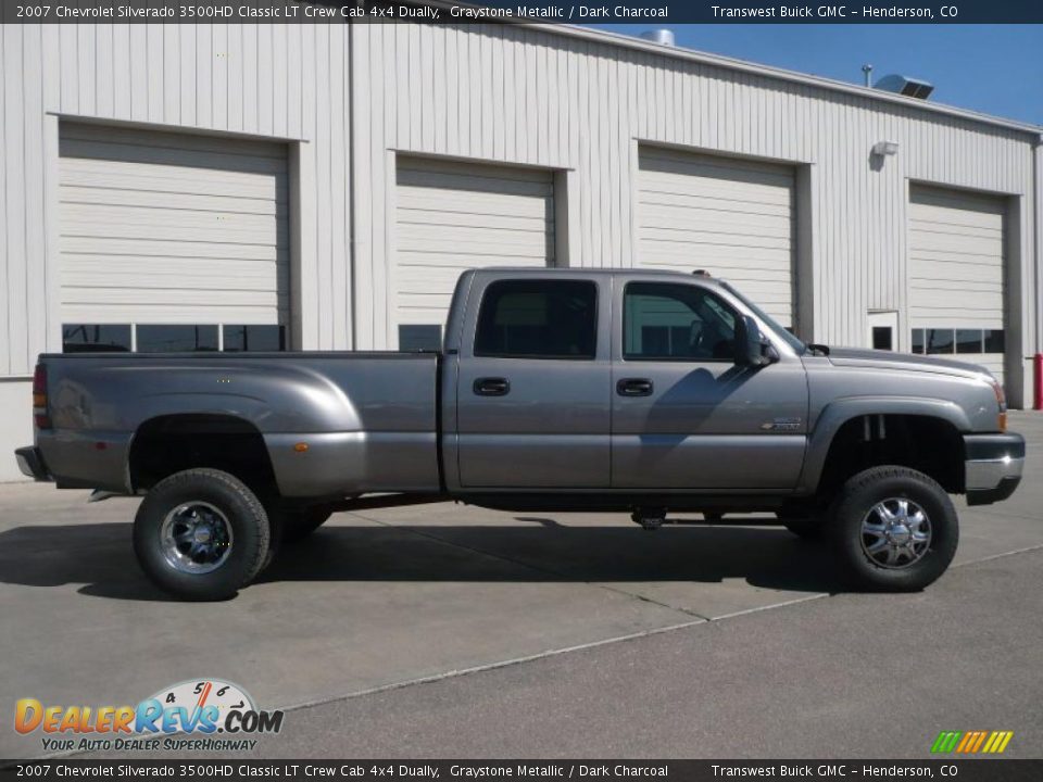 2007 Chevrolet Silverado 3500HD Classic LT Crew Cab 4x4 Dually Graystone Metallic / Dark Charcoal Photo #6