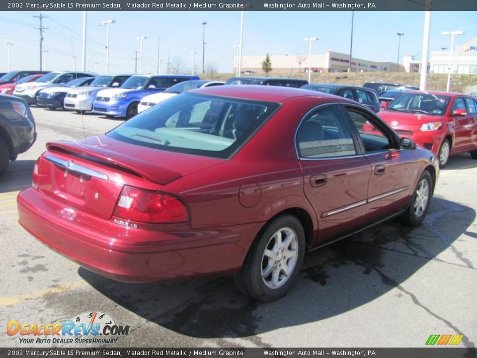 2002 Mercury Sable LS Premium Sedan Matador Red Metallic / Medium Graphite Photo #8