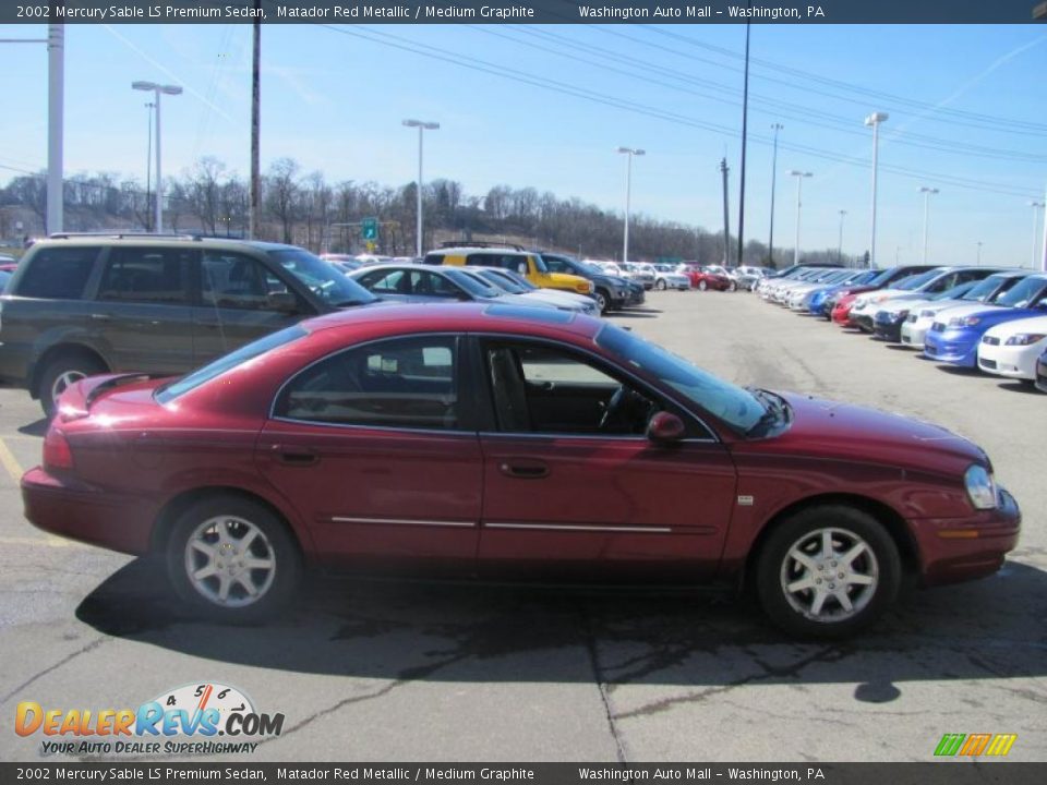 2002 Mercury Sable LS Premium Sedan Matador Red Metallic / Medium Graphite Photo #9