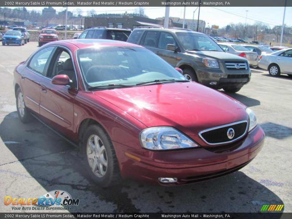 2002 Mercury Sable LS Premium Sedan Matador Red Metallic / Medium Graphite Photo #10