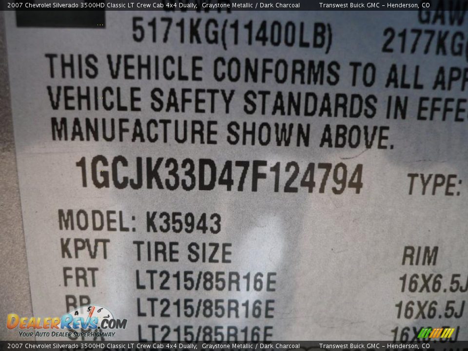 2007 Chevrolet Silverado 3500HD Classic LT Crew Cab 4x4 Dually Graystone Metallic / Dark Charcoal Photo #26