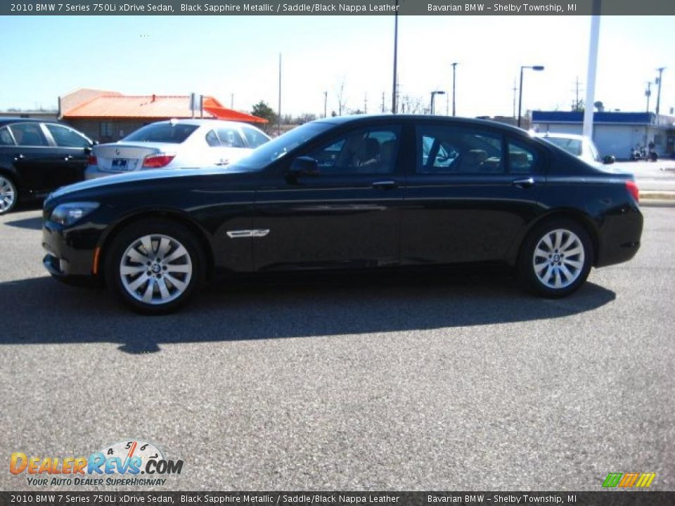 2010 BMW 7 Series 750Li xDrive Sedan Black Sapphire Metallic / Saddle/Black Nappa Leather Photo #2