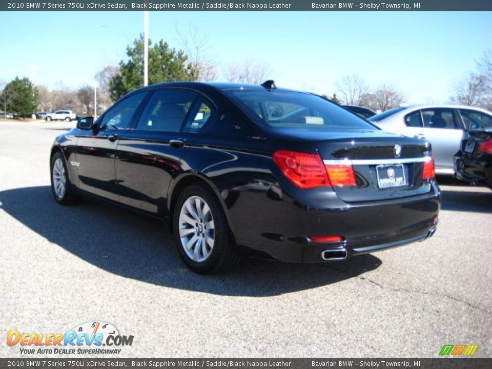 2010 BMW 7 Series 750Li xDrive Sedan Black Sapphire Metallic / Saddle/Black Nappa Leather Photo #3