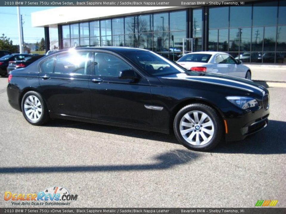 2010 BMW 7 Series 750Li xDrive Sedan Black Sapphire Metallic / Saddle/Black Nappa Leather Photo #6