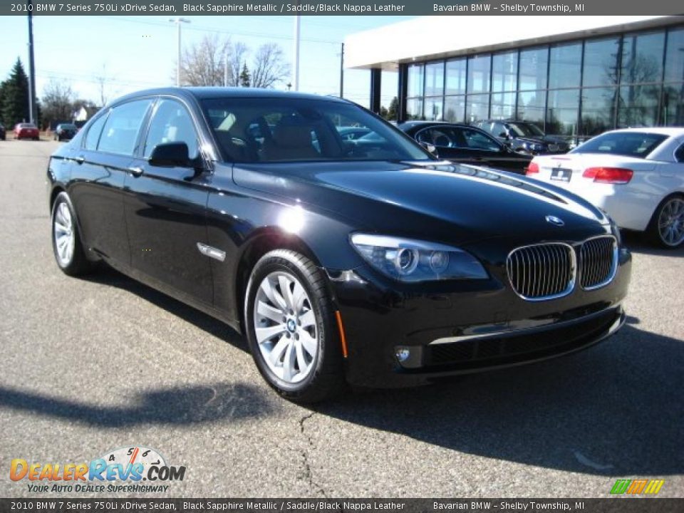 2010 BMW 7 Series 750Li xDrive Sedan Black Sapphire Metallic / Saddle/Black Nappa Leather Photo #7