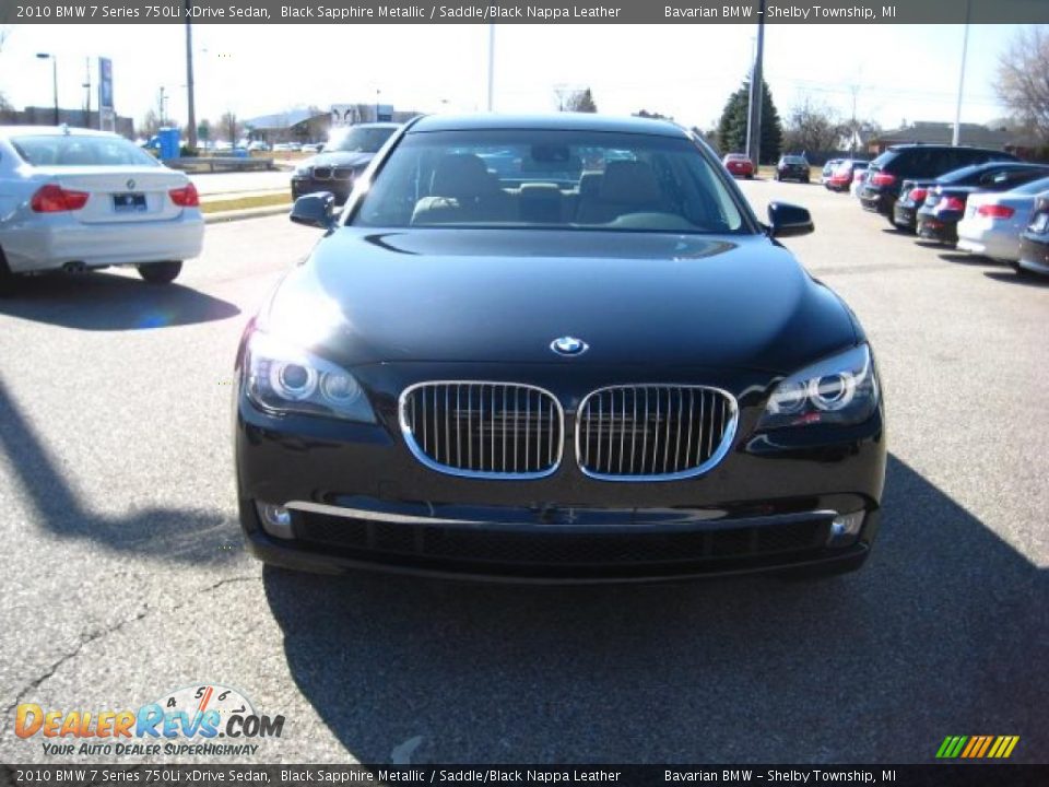 2010 BMW 7 Series 750Li xDrive Sedan Black Sapphire Metallic / Saddle/Black Nappa Leather Photo #8