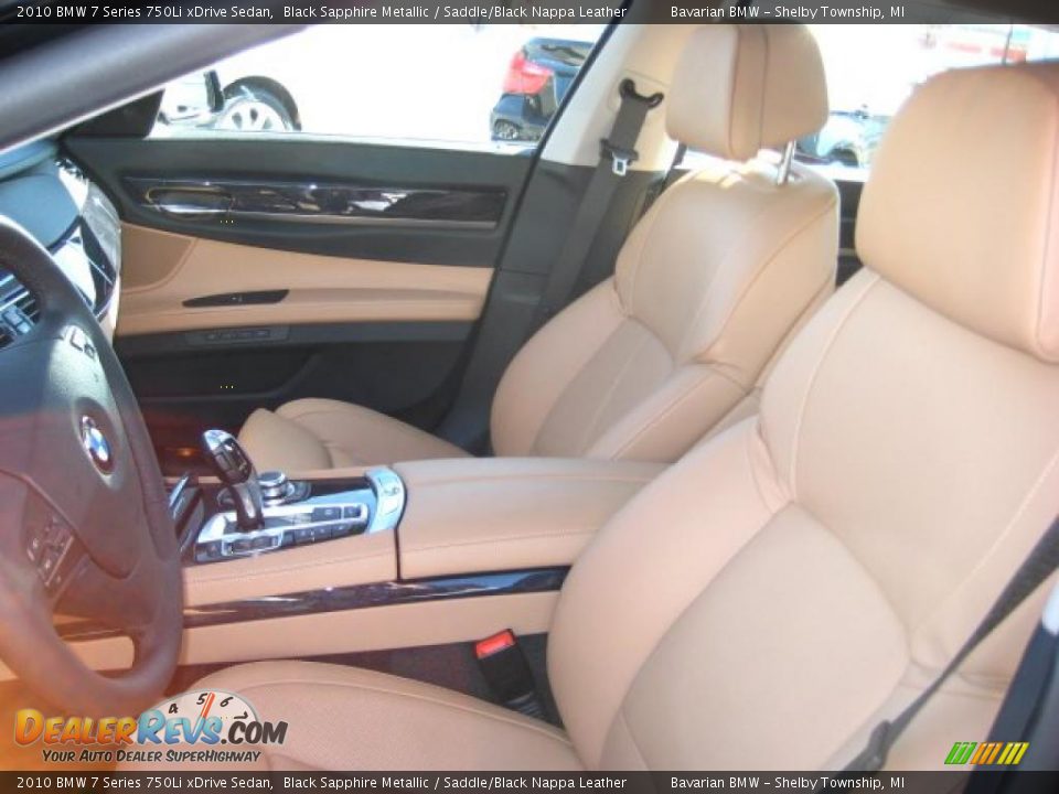 2010 BMW 7 Series 750Li xDrive Sedan Black Sapphire Metallic / Saddle/Black Nappa Leather Photo #10