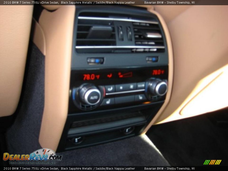 2010 BMW 7 Series 750Li xDrive Sedan Black Sapphire Metallic / Saddle/Black Nappa Leather Photo #13