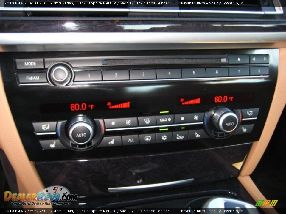 2010 BMW 7 Series 750Li xDrive Sedan Black Sapphire Metallic / Saddle/Black Nappa Leather Photo #15