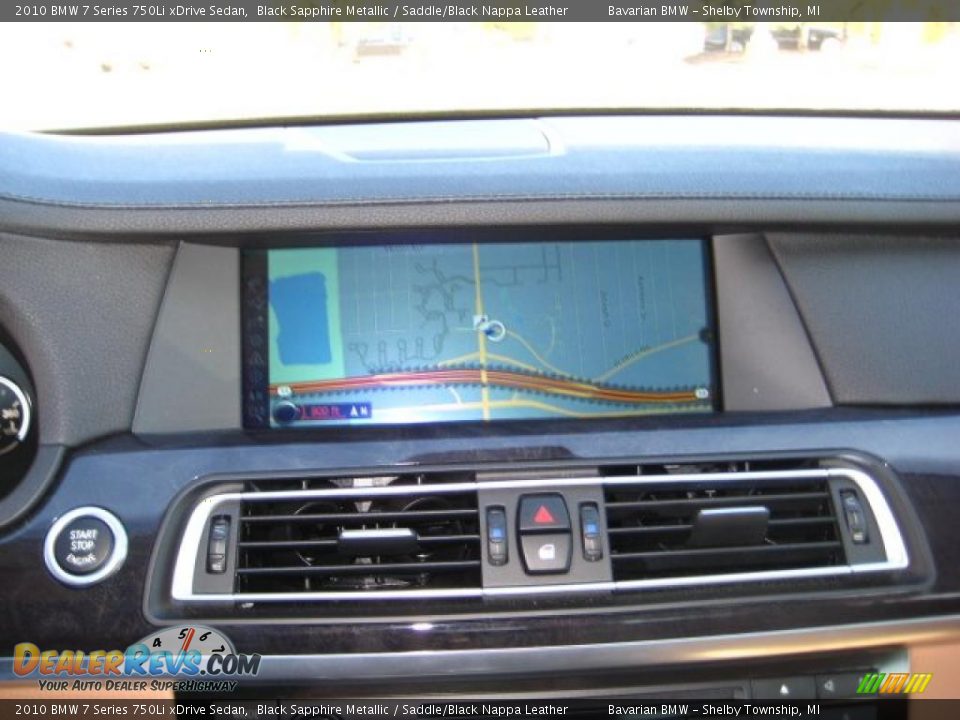 2010 BMW 7 Series 750Li xDrive Sedan Black Sapphire Metallic / Saddle/Black Nappa Leather Photo #16