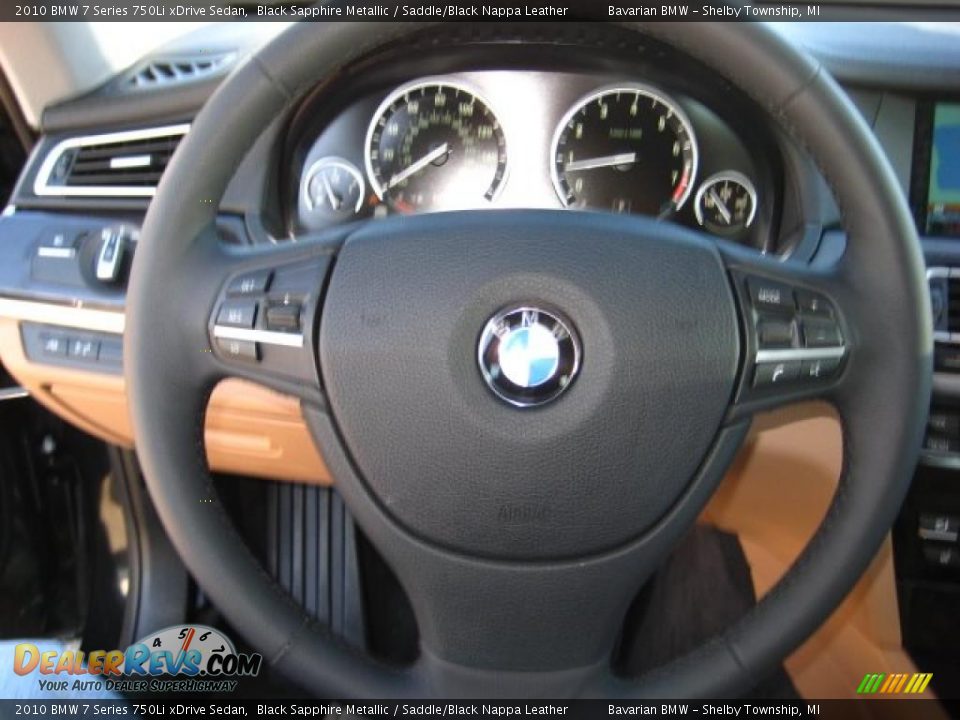 2010 BMW 7 Series 750Li xDrive Sedan Black Sapphire Metallic / Saddle/Black Nappa Leather Photo #18