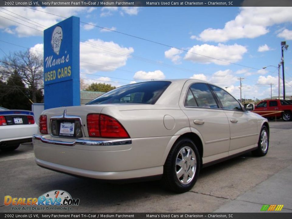2002 Lincoln LS V6 Ivory Parchment Pearl Tri-Coat / Medium Parchment Photo #6