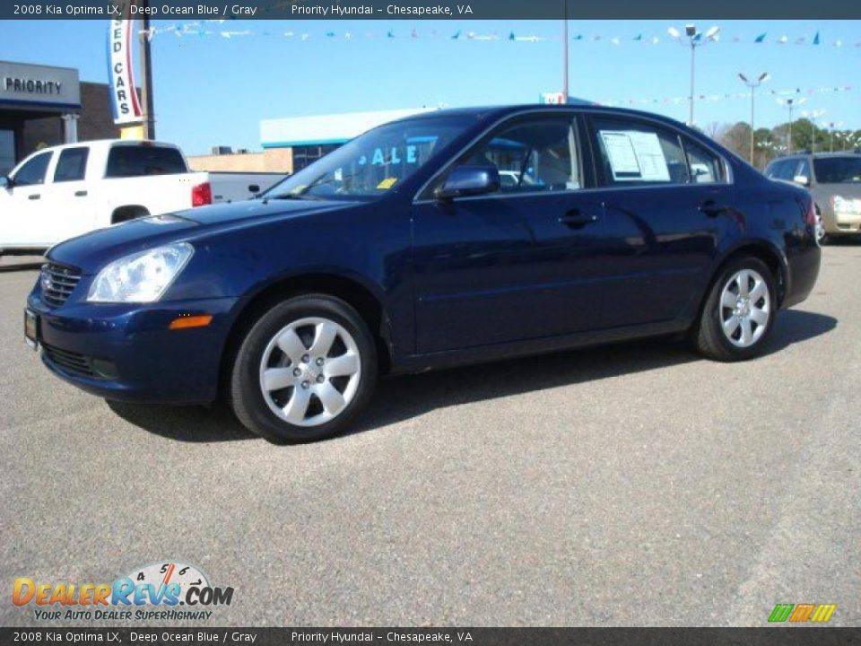2008 Kia Optima LX Deep Ocean Blue / Gray Photo #2