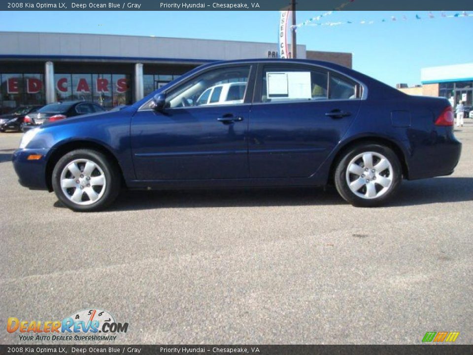 2008 Kia Optima LX Deep Ocean Blue / Gray Photo #3
