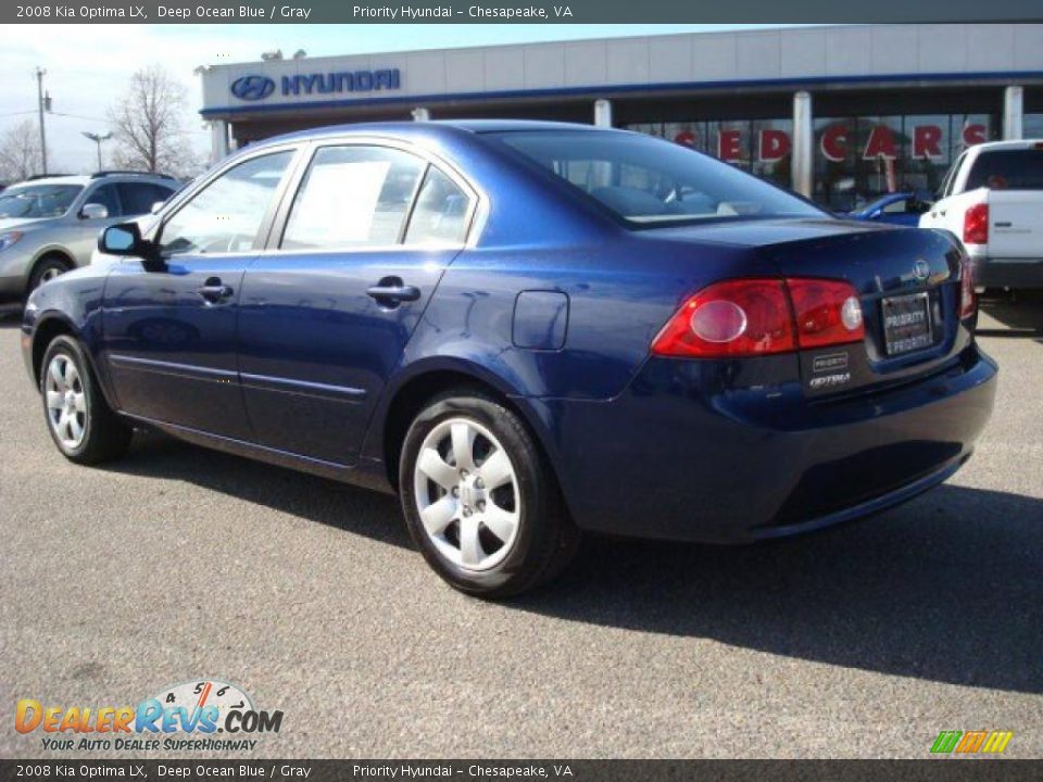 2008 Kia Optima LX Deep Ocean Blue / Gray Photo #4