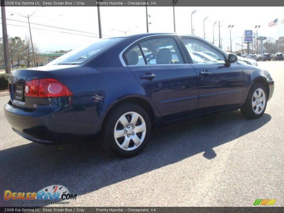 2008 Kia Optima LX Deep Ocean Blue / Gray Photo #5