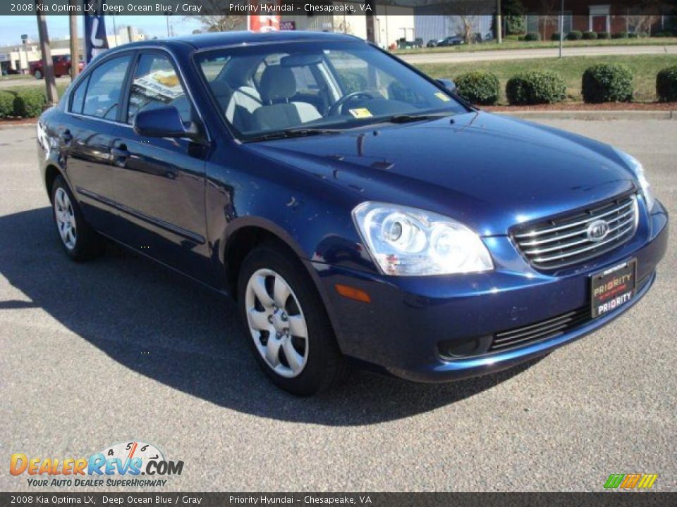 2008 Kia Optima LX Deep Ocean Blue / Gray Photo #7