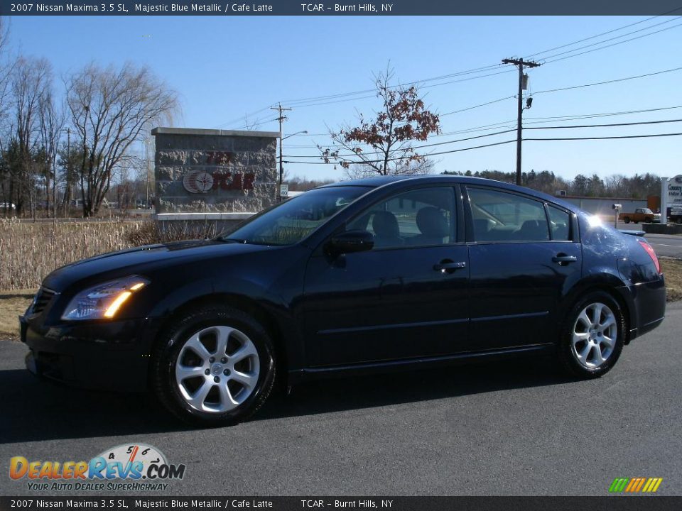 2007 Nissan Maxima 3.5 SL Majestic Blue Metallic / Cafe Latte Photo #1