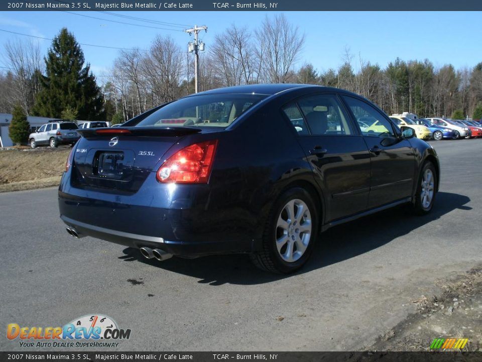 2007 Nissan Maxima 3.5 SL Majestic Blue Metallic / Cafe Latte Photo #4