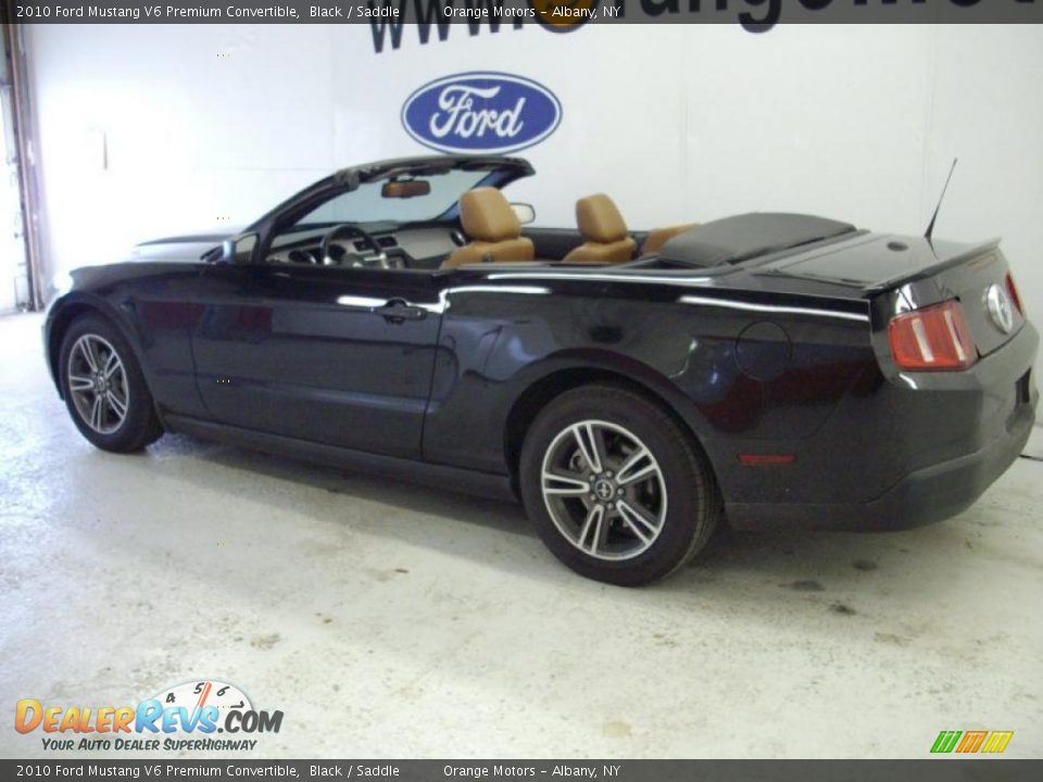 2010 Ford Mustang V6 Premium Convertible Black / Saddle Photo #2
