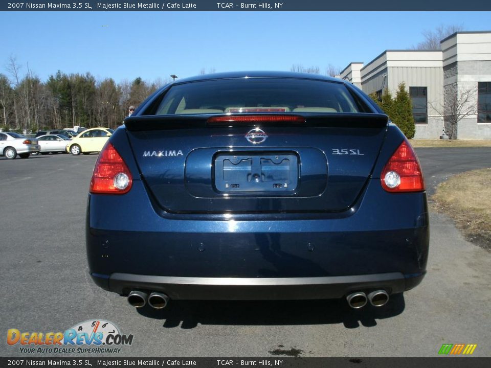 2007 Nissan Maxima 3.5 SL Majestic Blue Metallic / Cafe Latte Photo #5