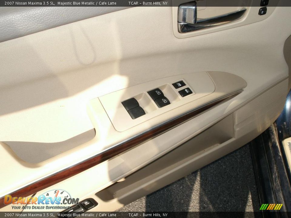2007 Nissan Maxima 3.5 SL Majestic Blue Metallic / Cafe Latte Photo #6
