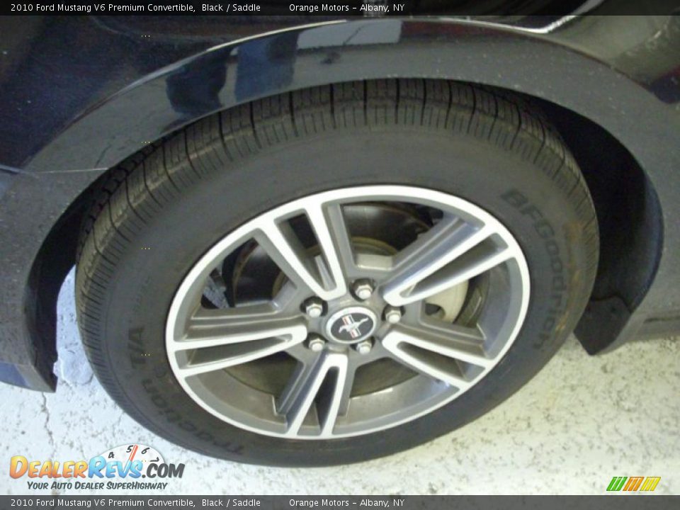 2010 Ford Mustang V6 Premium Convertible Black / Saddle Photo #5