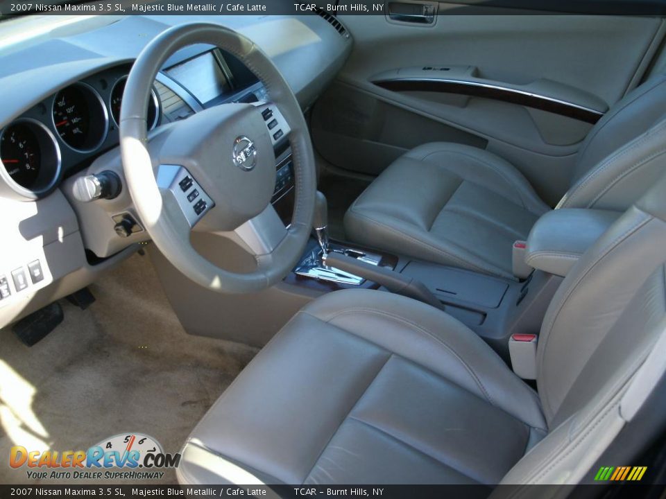 2007 Nissan Maxima 3.5 SL Majestic Blue Metallic / Cafe Latte Photo #7
