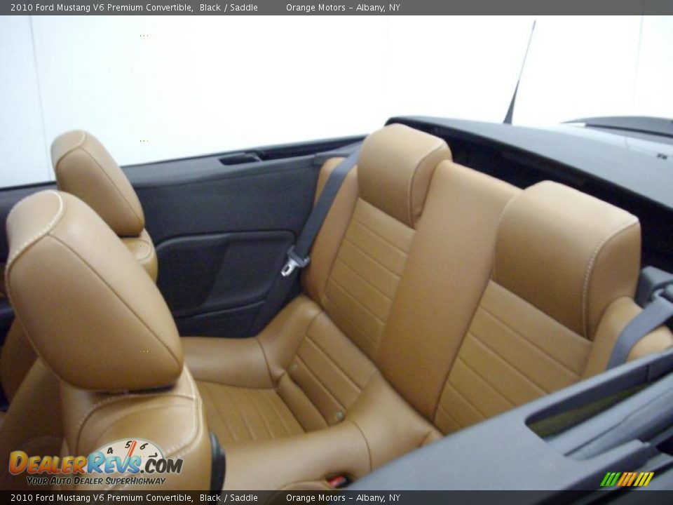 2010 Ford Mustang V6 Premium Convertible Black / Saddle Photo #6