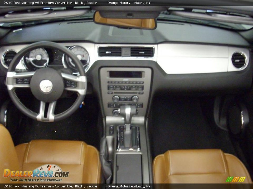 2010 Ford Mustang V6 Premium Convertible Black / Saddle Photo #8