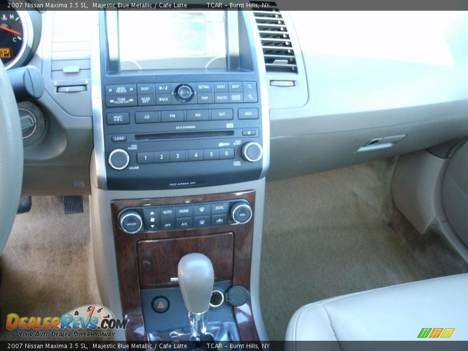 2007 Nissan Maxima 3.5 SL Majestic Blue Metallic / Cafe Latte Photo #9