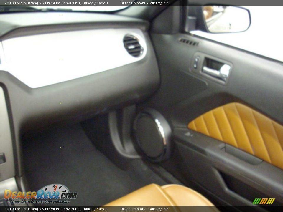 2010 Ford Mustang V6 Premium Convertible Black / Saddle Photo #9