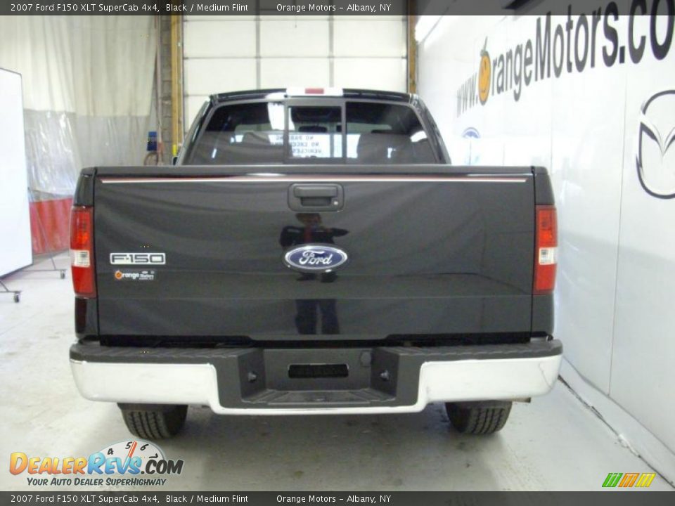 2007 Ford F150 XLT SuperCab 4x4 Black / Medium Flint Photo #3