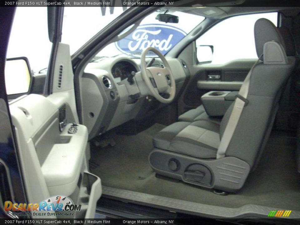 2007 Ford F150 XLT SuperCab 4x4 Black / Medium Flint Photo #8
