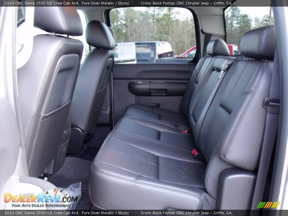 2010 GMC Sierra 1500 SLE Crew Cab 4x4 Pure Silver Metallic / Ebony Photo #14