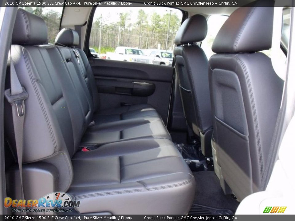 2010 GMC Sierra 1500 SLE Crew Cab 4x4 Pure Silver Metallic / Ebony Photo #15