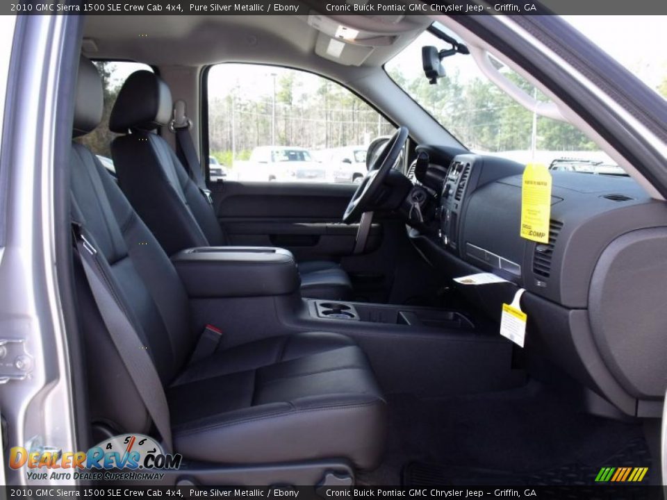 2010 GMC Sierra 1500 SLE Crew Cab 4x4 Pure Silver Metallic / Ebony Photo #16