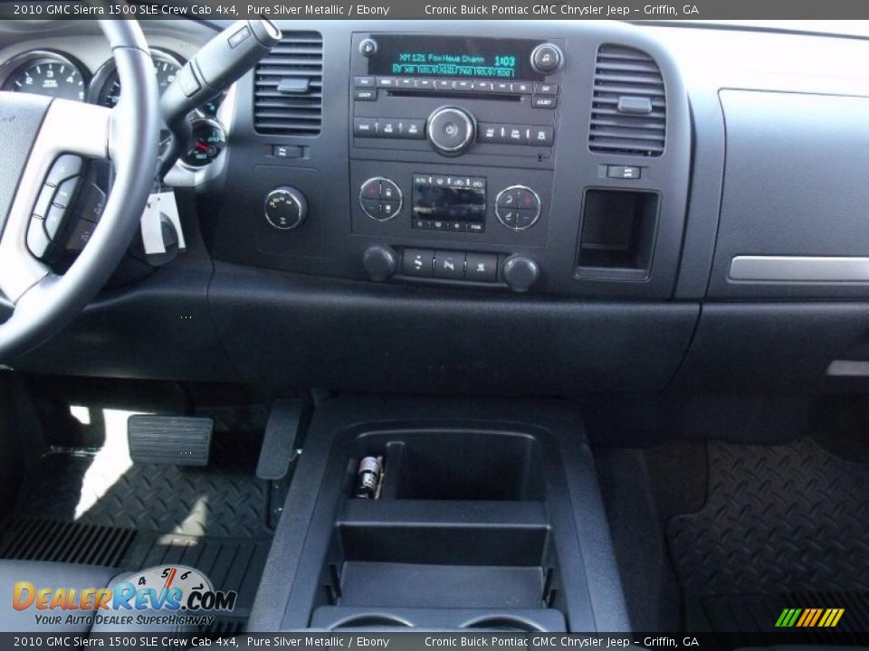 2010 GMC Sierra 1500 SLE Crew Cab 4x4 Pure Silver Metallic / Ebony Photo #17