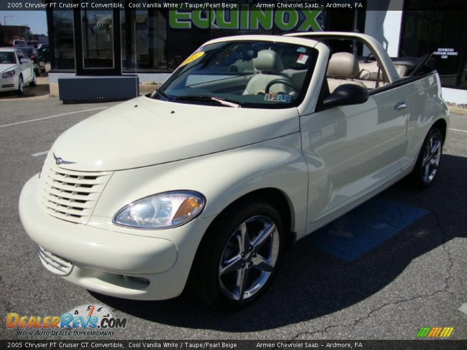 2005 Chrysler PT Cruiser GT Convertible Cool Vanilla White / Taupe/Pearl Beige Photo #2