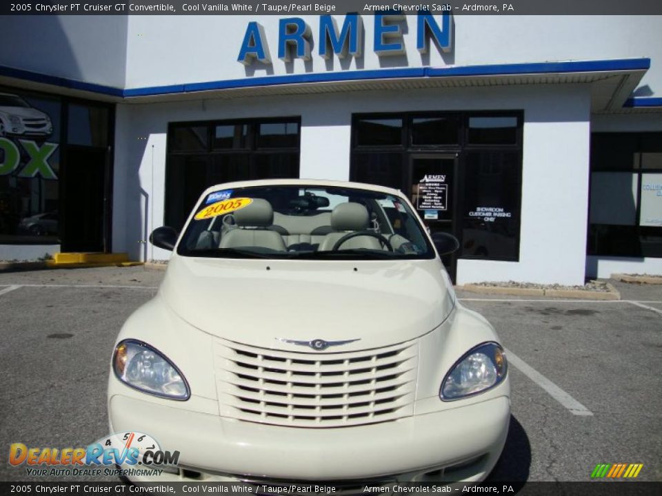 2005 Chrysler PT Cruiser GT Convertible Cool Vanilla White / Taupe/Pearl Beige Photo #3