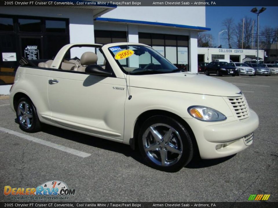 2005 Chrysler PT Cruiser GT Convertible Cool Vanilla White / Taupe/Pearl Beige Photo #5
