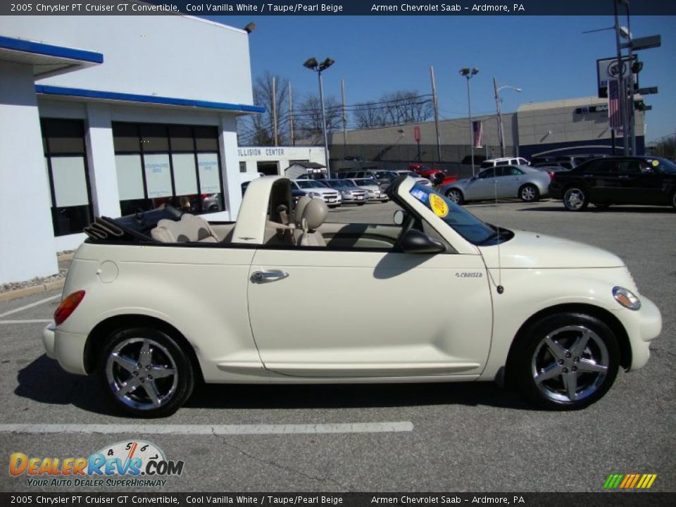 2005 Chrysler PT Cruiser GT Convertible Cool Vanilla White / Taupe/Pearl Beige Photo #6