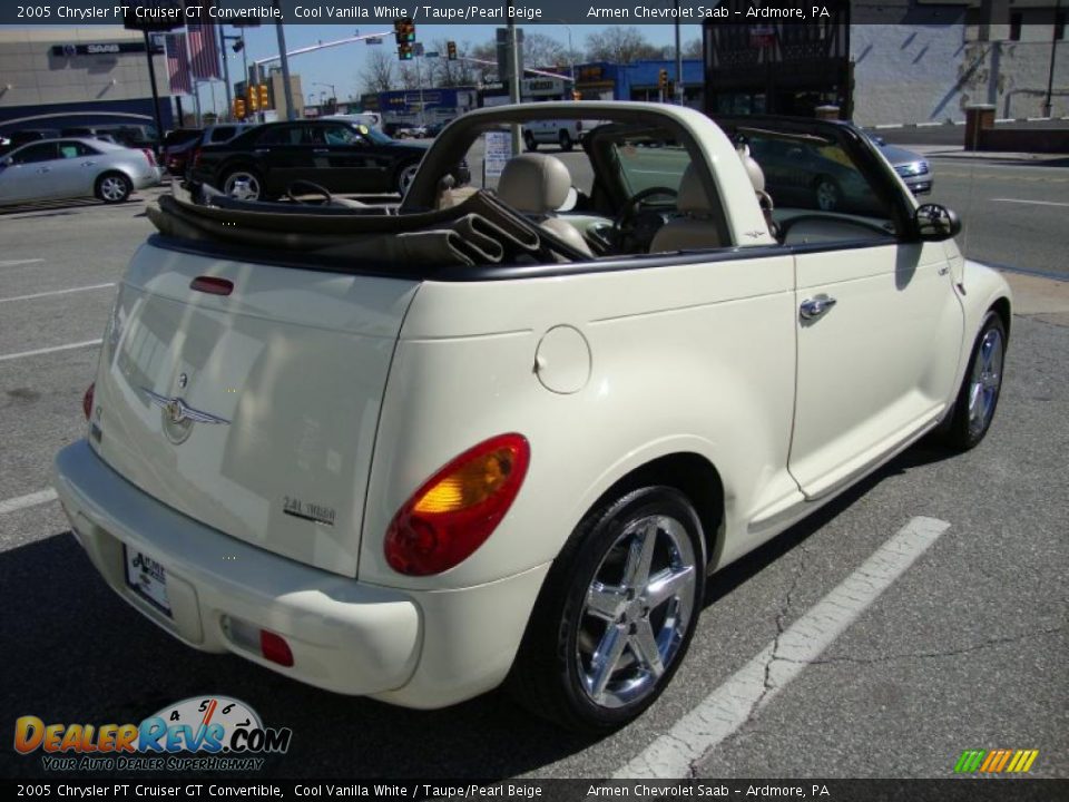 2005 Chrysler PT Cruiser GT Convertible Cool Vanilla White / Taupe/Pearl Beige Photo #7
